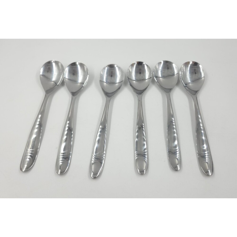 6 Cambridge Spoons Sienna Pattern ? Stainless China Flatware Set 7 1/2"
